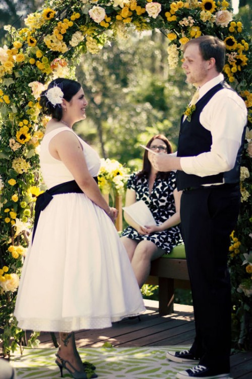 outdoor wedding ceremony in california