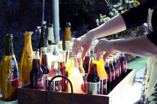 soda station at wedding