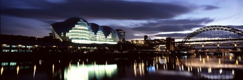 bradfordThe Sage Gateshead at night with bridges credit Alex Telfer