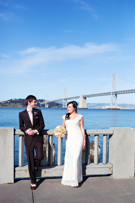 couple near golden gate bridge