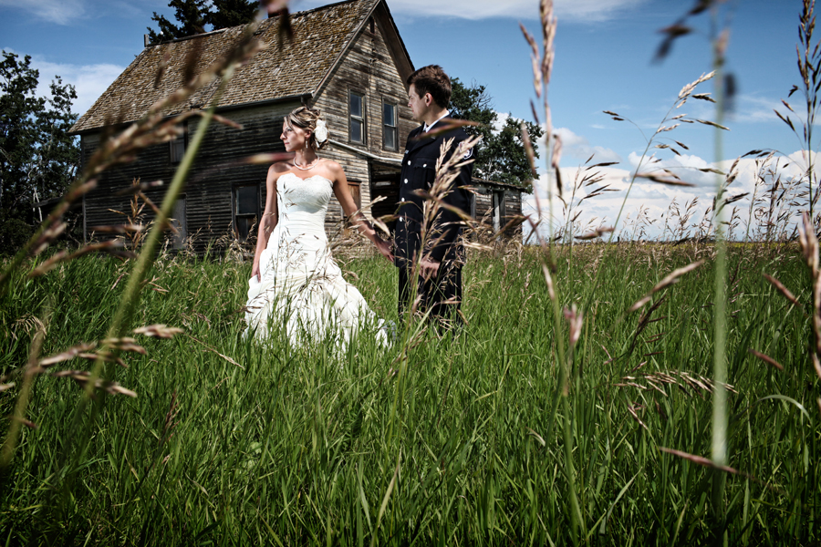 farmhouse wedding portrait