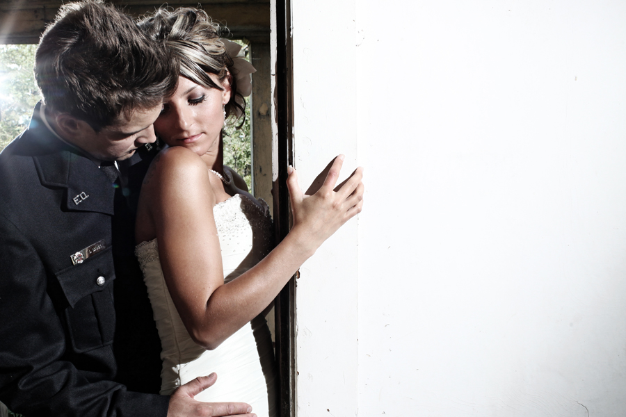 bride and groom portrait