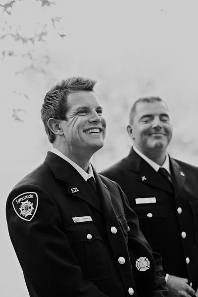 smiling groom