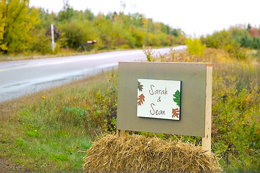 wedding sign for fall wedding