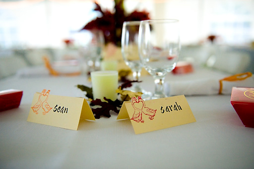 fall themed name card