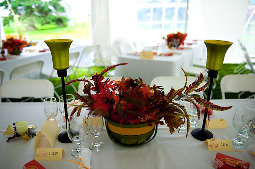 fall wedding centerpiece