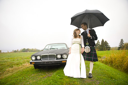 nova scotia wedding in the rain