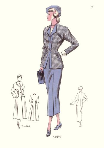 vintage fashion drawing