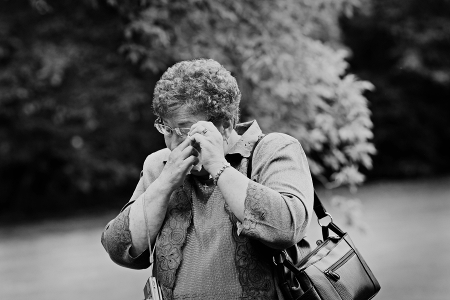 wedding guest crying