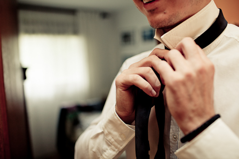 groom getting ready