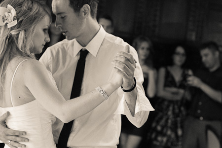 bride and groom first dance