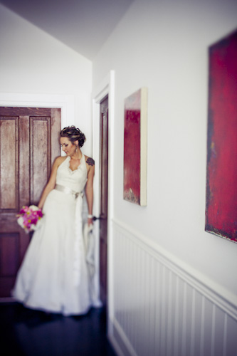 bride in hallway