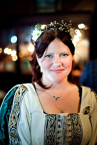 celtic bride with flower crown