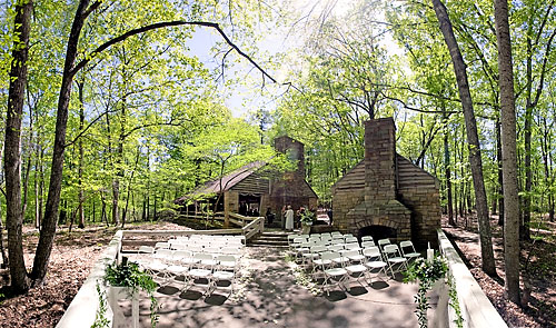 outdoor forest reception site in North Carolina