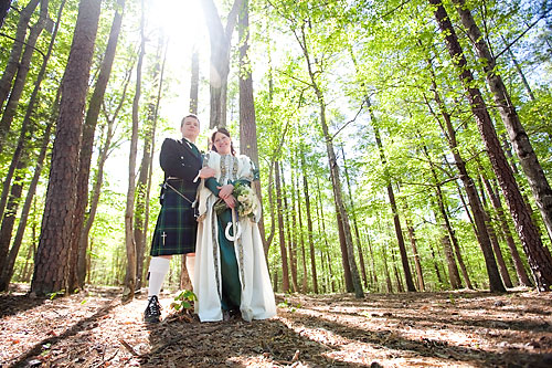 Celtic forest wedding in North Carolina