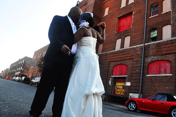 Memphis bride and groom portrait