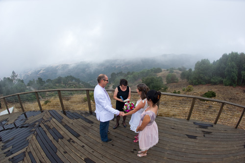 bride and groom exchanging vows