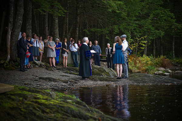 Nova Scotia forest wedding ceremony