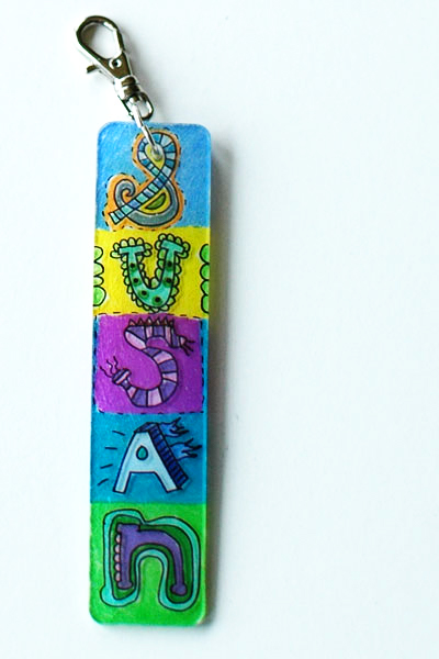 DIY Name Cards Made from Shrinky Dinks