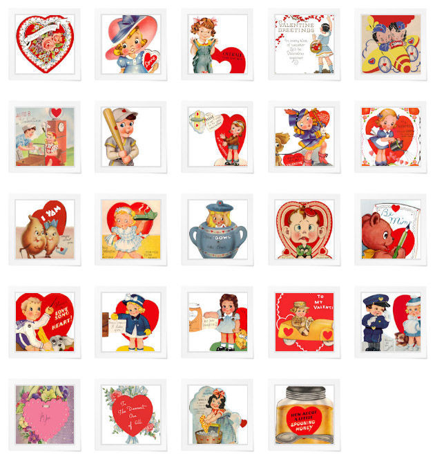 20 Free Printable Vintage Valentine Cards and Postcards - Picture