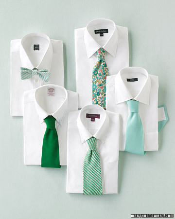 green wedding ties