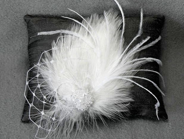 white hair fascinator