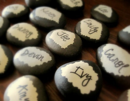 stone name cards
