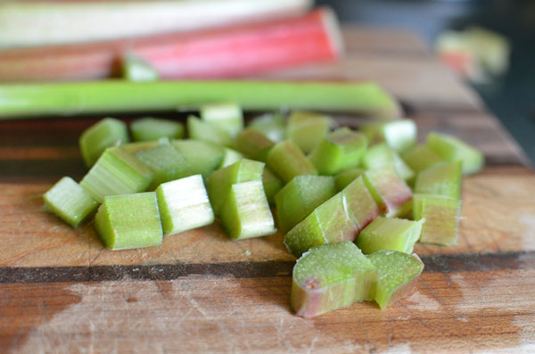 chopped rhubarb