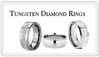 diamond inlay tungsten ring