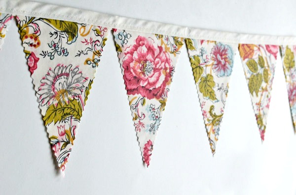 floral rose bunting