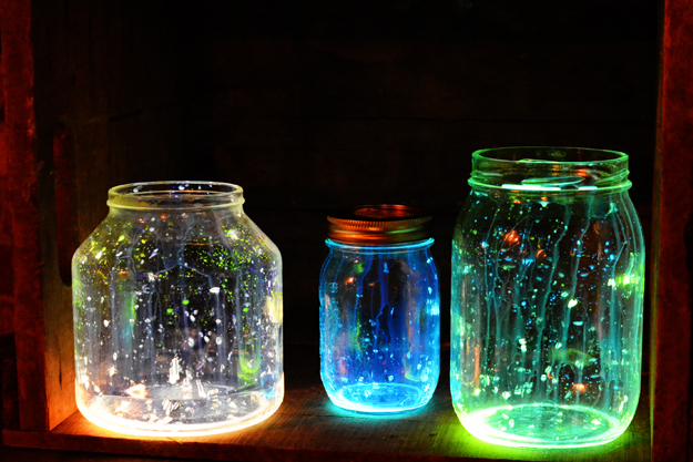 glowing jars