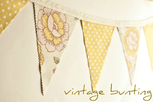 yellow floral bunting