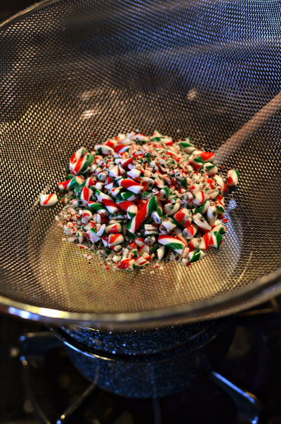 making peppermint bark