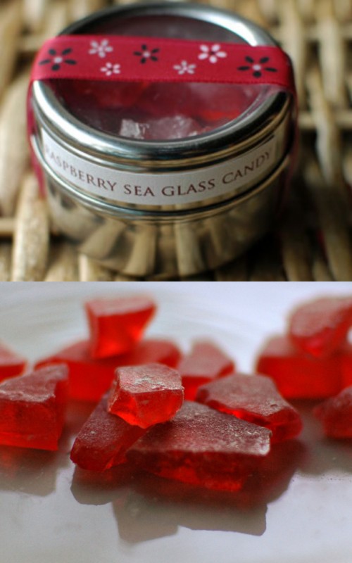 raspberry sea glass candy