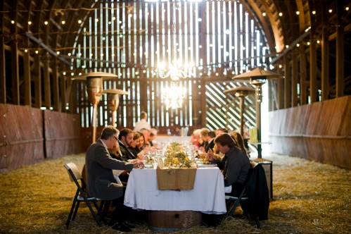 barn wedding decor