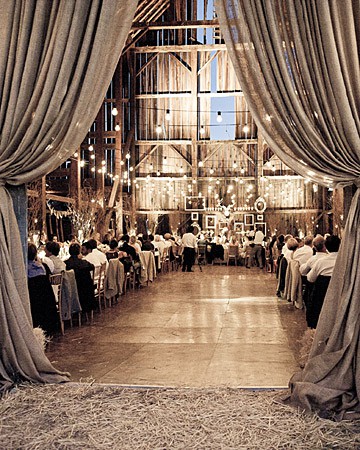 drapery wedding barn