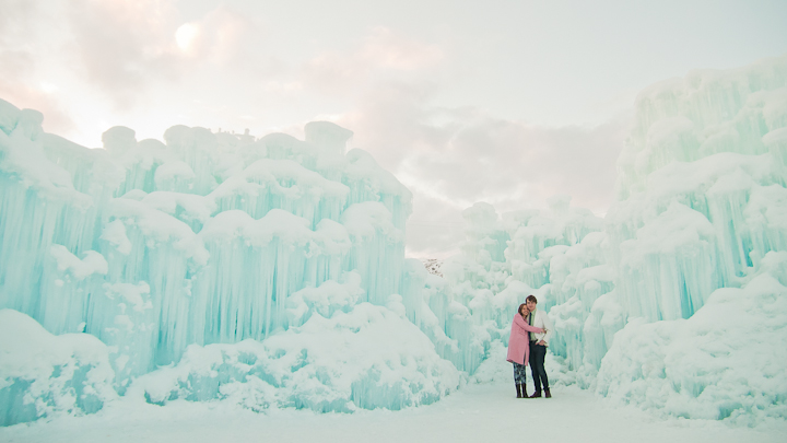 utah engagement- ice castles