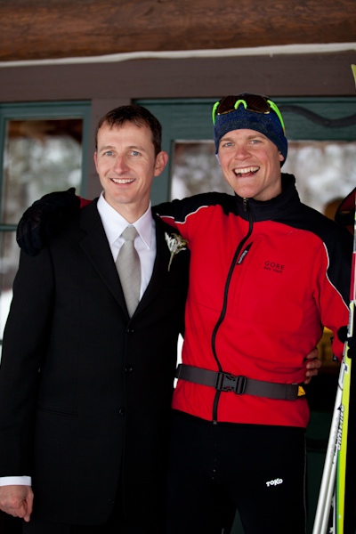 skiing wedding