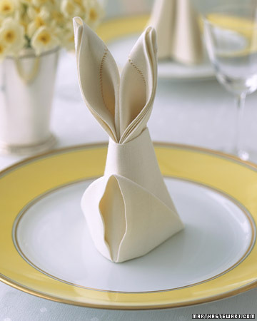 bunny napkins