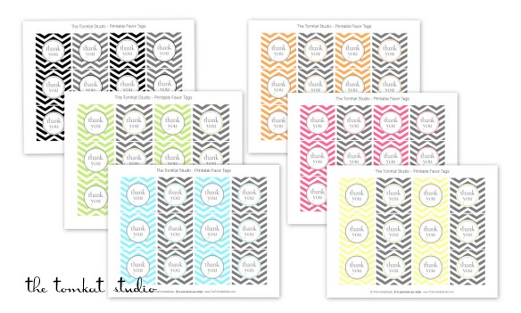 printable chevron tags