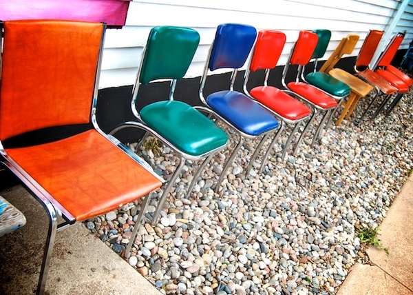 retro wedding chairs