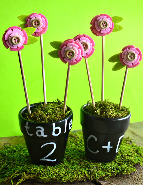 diy flower pot favors