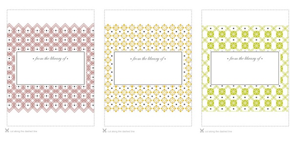 Bookplate templates