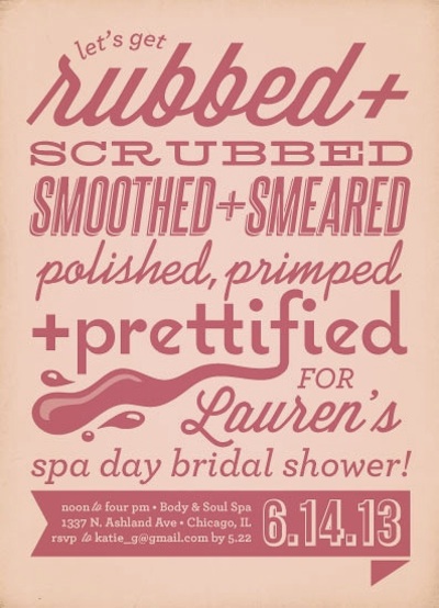 Spa Bridal Shower
