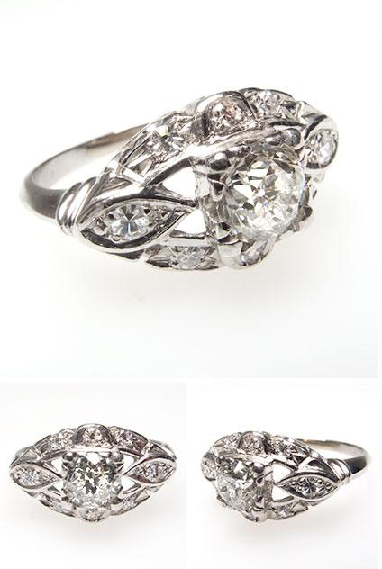 art deco diamond ring