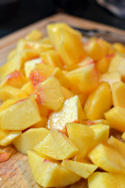 chopped peaches