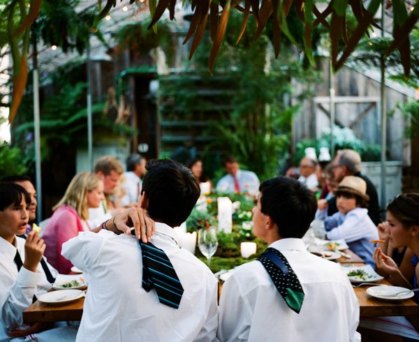 greenhouse wedding reception