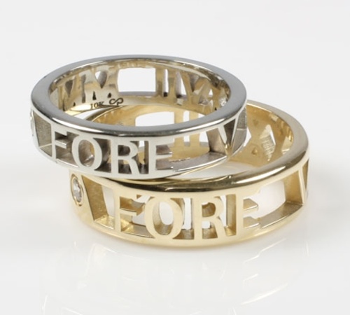 Gold name message bands