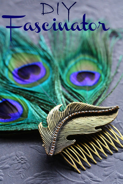 peacock hair comb