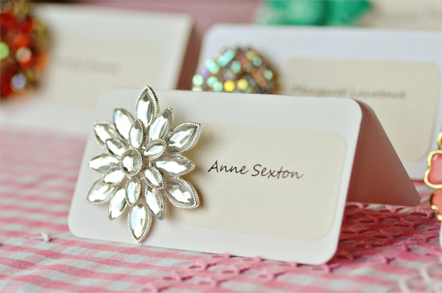 diy vintage name cards